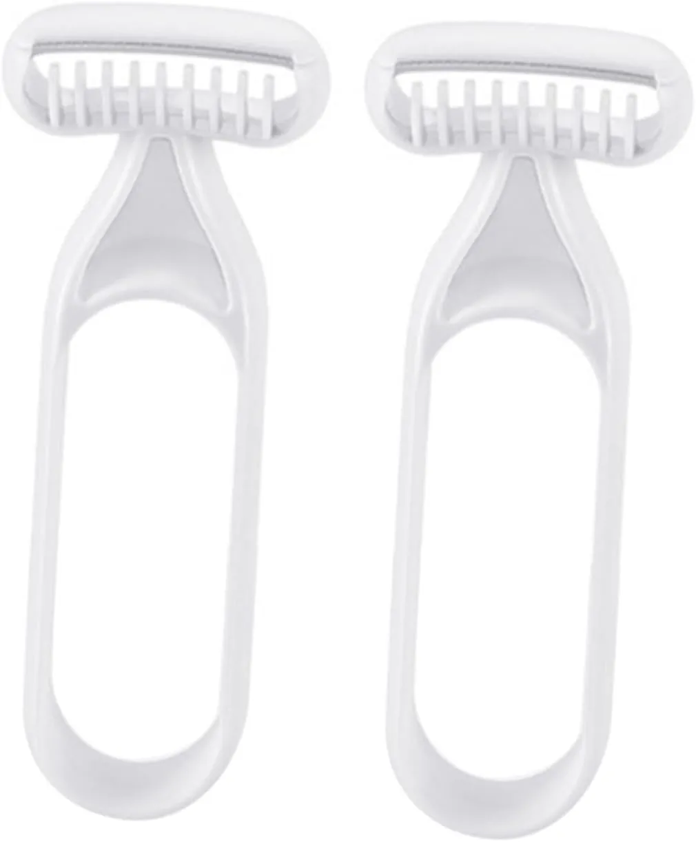 FRCOLOR Portable Hair Remover 2pcs Women's Body Hair Shaver Eyebrow Razor Armpit Shaving Tool Precision Trimmer for Smooth Easy Grooming