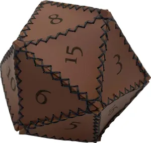Futhark The Die of Holding - DND Dice Bag Shaped as D20 RPG Dice, DND Accessories Made of PU Leather Dice Bag for RPG & Fantasy - Great DND Gift/Dungeon Master Gift/DM Gift as D&D Accessories