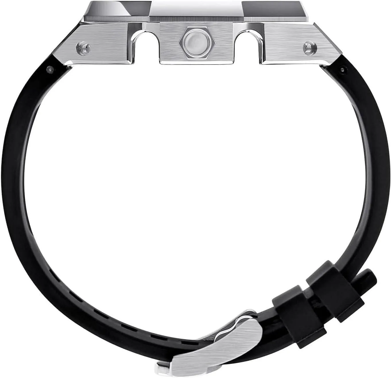 Gen 5 Stainless Steel Metal Watch Case Fluororubber Band Mod Kit，For GA2100/2110 GM2100 Watch Bezel Conversion Kit Retrofit Kit For Men's Women GA2100 Watches Modification and Upgrade