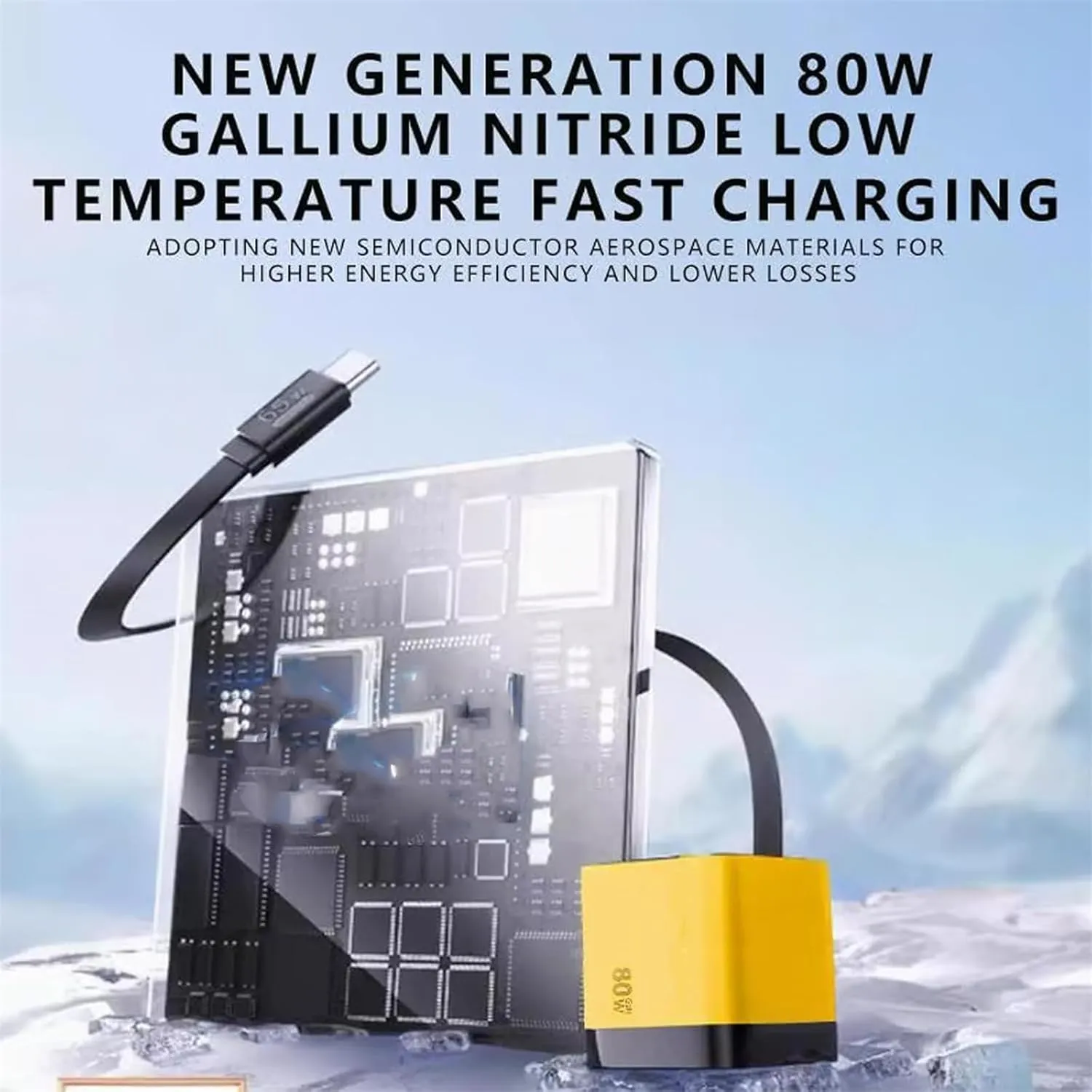 Generouts Torbe 3 in 1 Charger, Scalable 80w Max Fast Charger Module with Type-C Cable and 2 USB Ports, Tobre 3 in 1 Chargers 80 Watt (Yellow Green)
