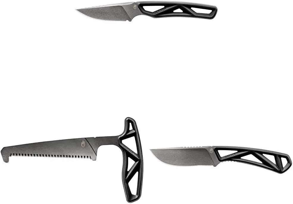 Gerber EXO MOD Knife/Saw Hunting Backpacking Set, Black