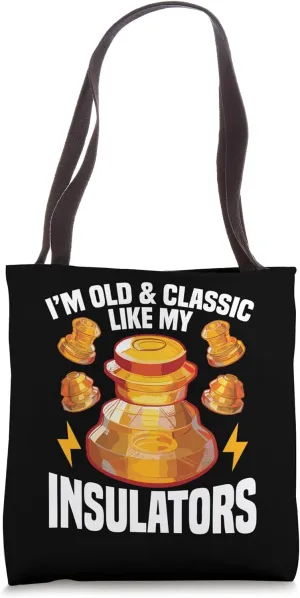 Glass Insulator Electrical Telegraph Insulator Collecting Tote Bag