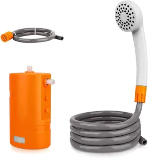 Gonetre Portable Outdoor Shower Set USB Rechargeable Shower Pump Camping Hiking Backpacking Travel