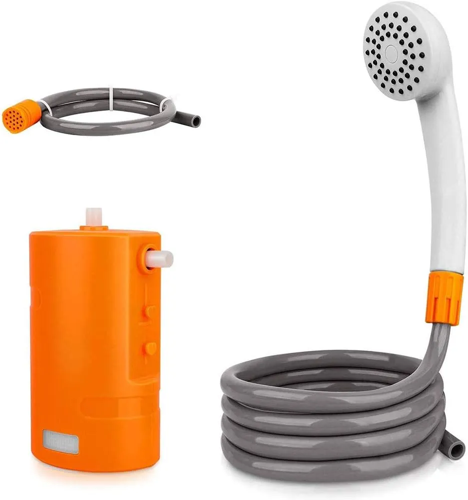 Gonetre Portable Outdoor Shower Set USB Rechargeable Shower Pump Camping Hiking Backpacking Travel
