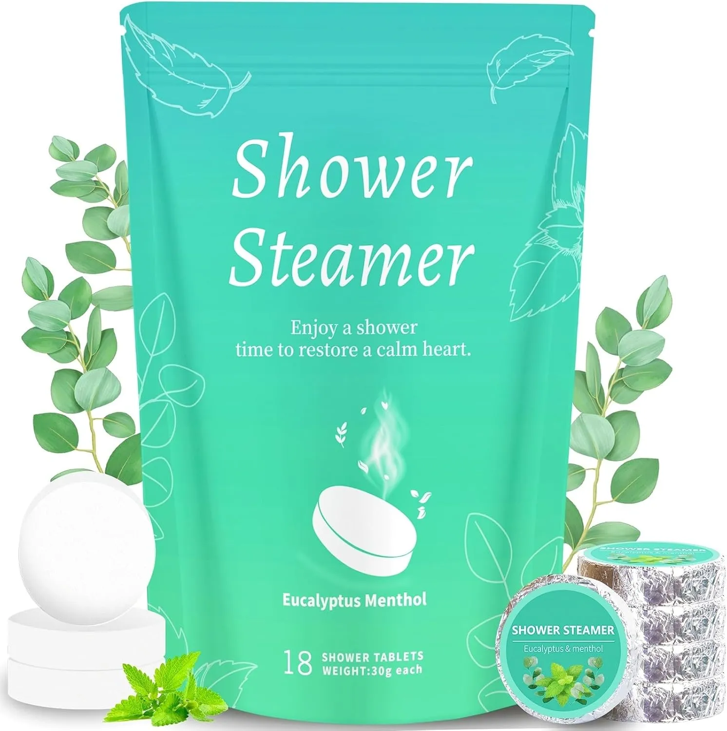GoodtoU Eucalyptus Shower Steamer 18 Pack - Relaxation & Self Care Gifts for Women & Men, Shower Steamers for Sinus Relief with Eucalyptus and Menthol