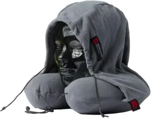 GRAND TRUNK Hooded Travel Pillow - Memory Foam Neck Support with Light-Blocking Hood & Compact Carry Bag