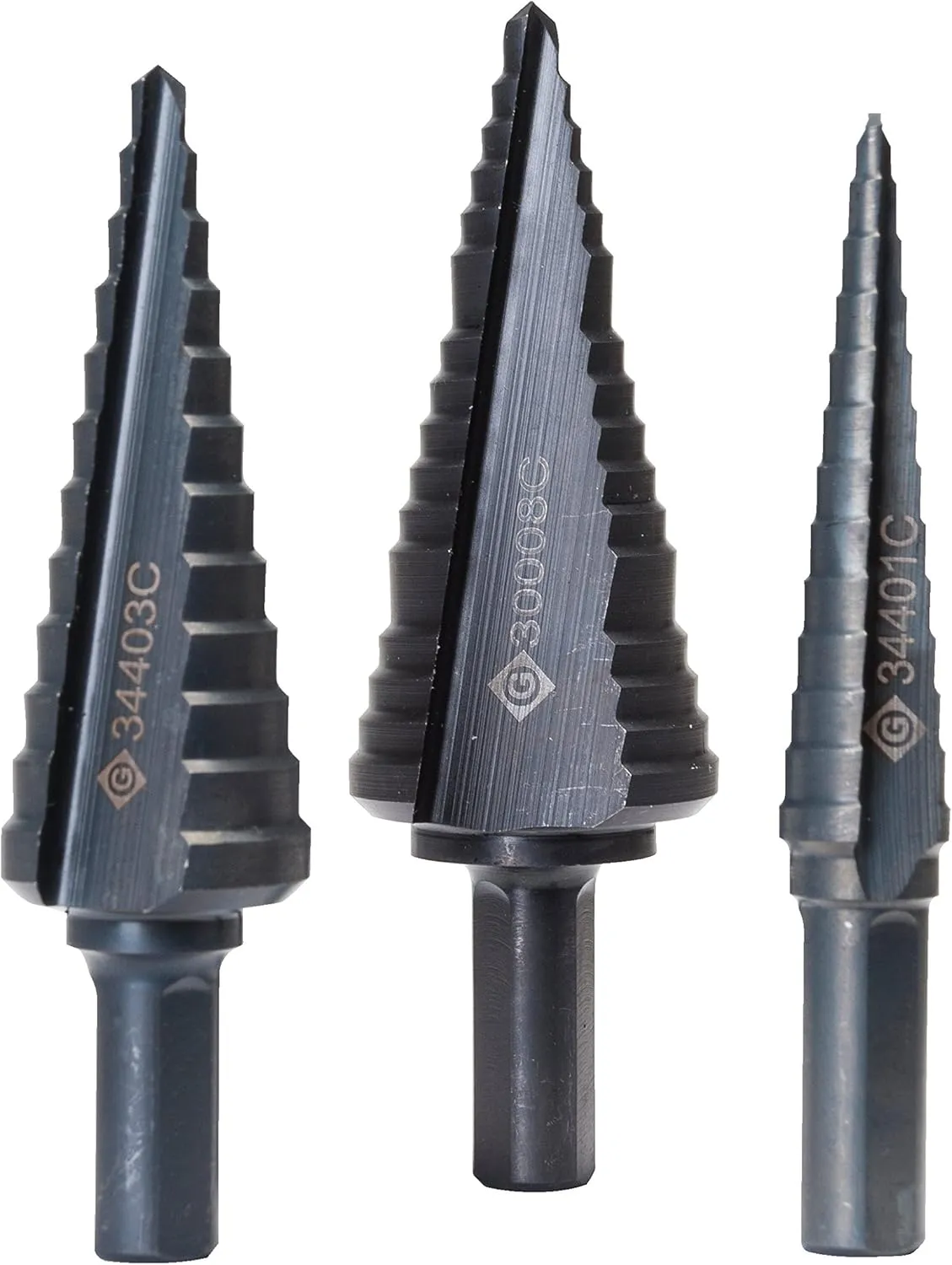 Greenlee 35884C STEP BIT KIT #1,3 & 8 (35884C), 1/8-Inch, 1/2-Inch, and 7/8-Inch