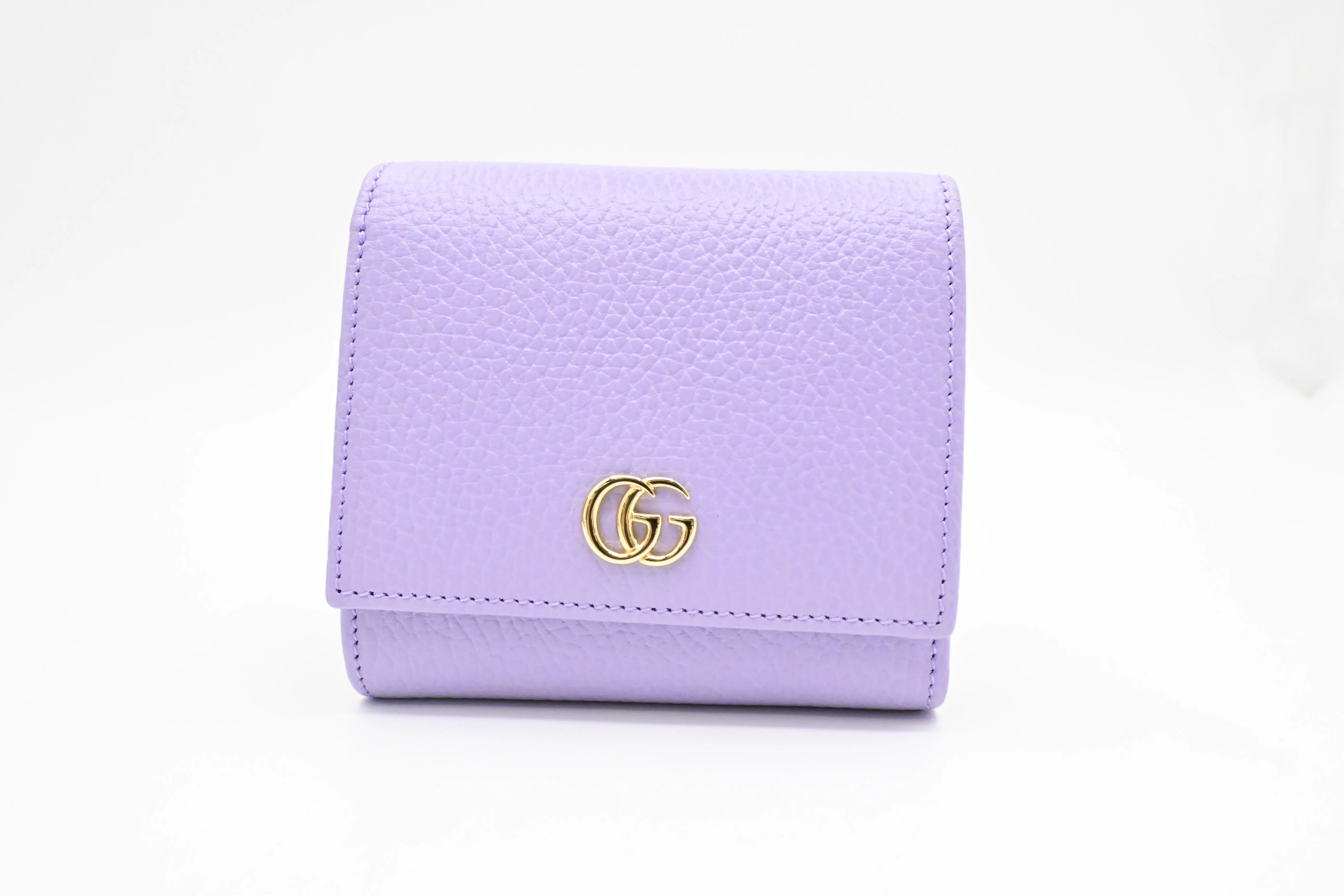 Gucci Double G Medium Wallet in Lilac Leather