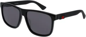 Gucci GG0010S Square Sunglasses For Men For Women   BUNDLE with Designer iWear Eyewear Care Kit