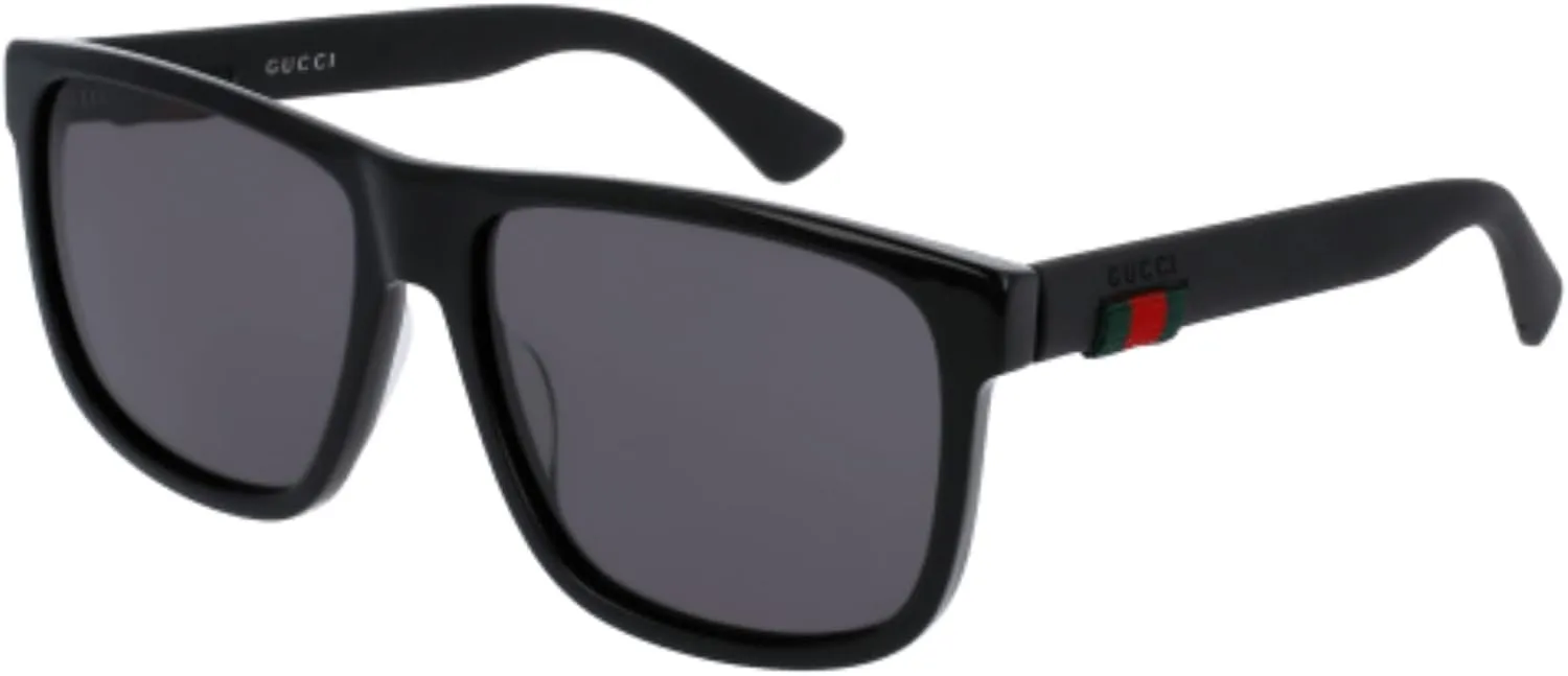 Gucci GG0010S Square Sunglasses For Men For Women   BUNDLE with Designer iWear Eyewear Care Kit