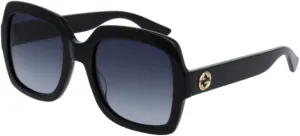 Gucci GG0036S Rectangle Sunglasses For Women   BUNDLE with Designer iWear Eyewear Care Kit