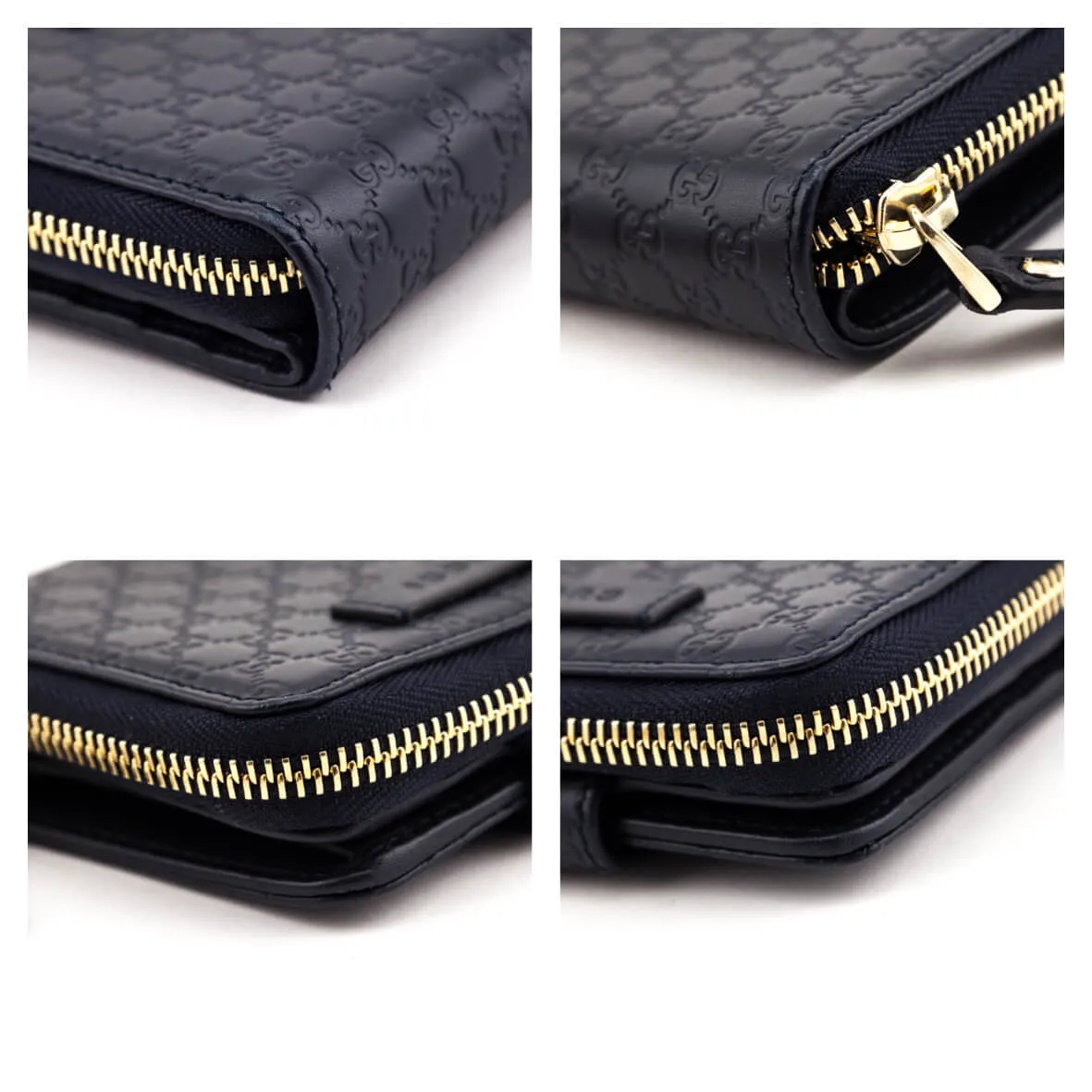 Gucci Navy Microguccissima Compact Wallet