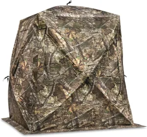 Guide Gear Flare XL Tall Hunting Ground Blind, See-Through, 360 View, 2-3 Person Pop-up Tent, Turkey, Duck, Deer Hunting Gear Equipment Accessories