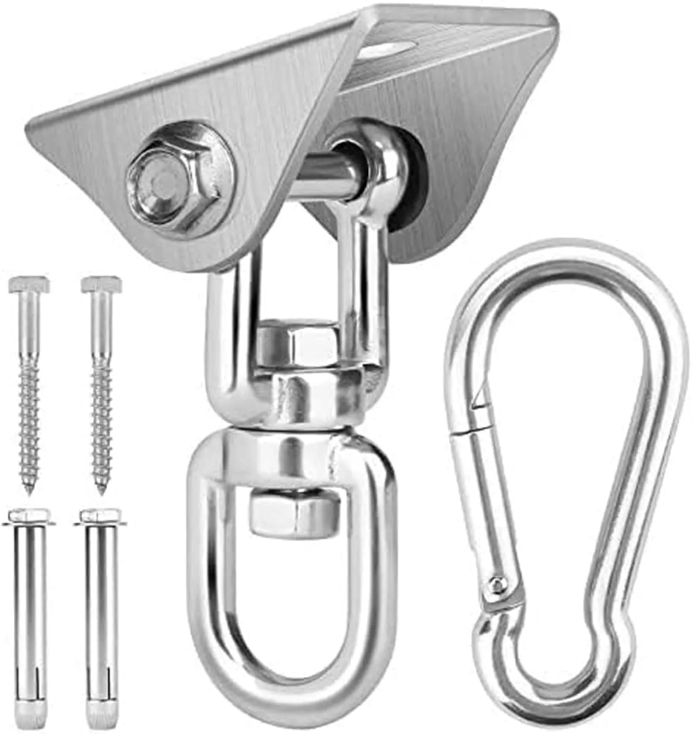 Hammock Hanging Kit - 1200 LB Capacity Heavy Duty 360° Rotating,Outdoor Patio Porch Swing Hardware, Heavy Duty Punching Bag Swivel Hanger,Ceiling Hook for Concrete Wood Swing, Yoga, Gym