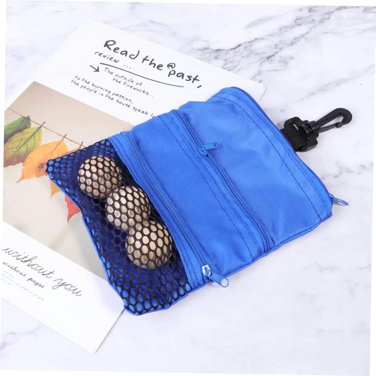 HANABASS 3 Pcs Suite Zipper Baseball Mallet Balls Kit Bicycle Model Scale Tote Bag Accessories Seahorse Keychain