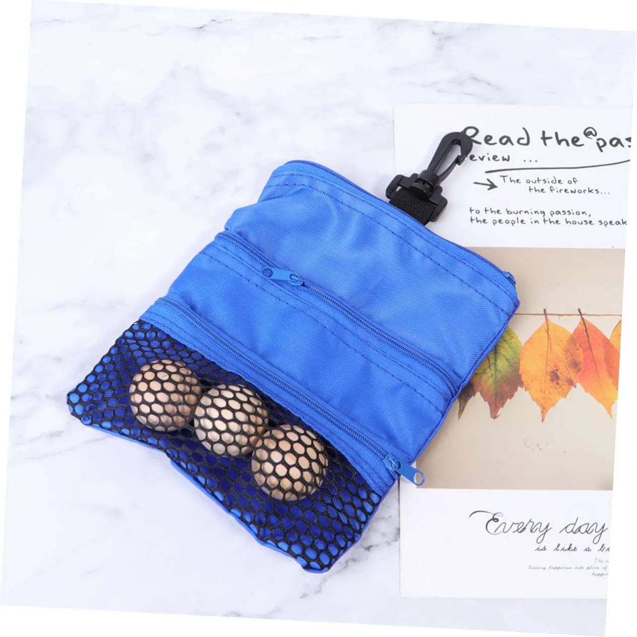 HANABASS 3 Pcs Suite Zipper Baseball Mallet Balls Kit Bicycle Model Scale Tote Bag Accessories Seahorse Keychain