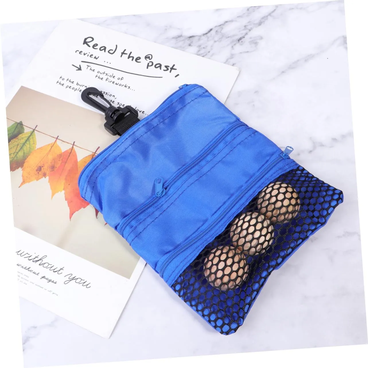 HANABASS 3 Pcs Suite Zipper Baseball Mallet Balls Kit Bicycle Model Scale Tote Bag Accessories Seahorse Keychain