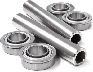 HD Switch - 2 Kits - Stainless Steel Front Wheel Axle Spanner Bushing & Flange Bearing Rebuild Kit for Bush Hog ES1744 ES1844 ES1852 ES2044 ES2052 ES2244 ES2252 ES2344 ES2352 ES2452 BushHog Mowers