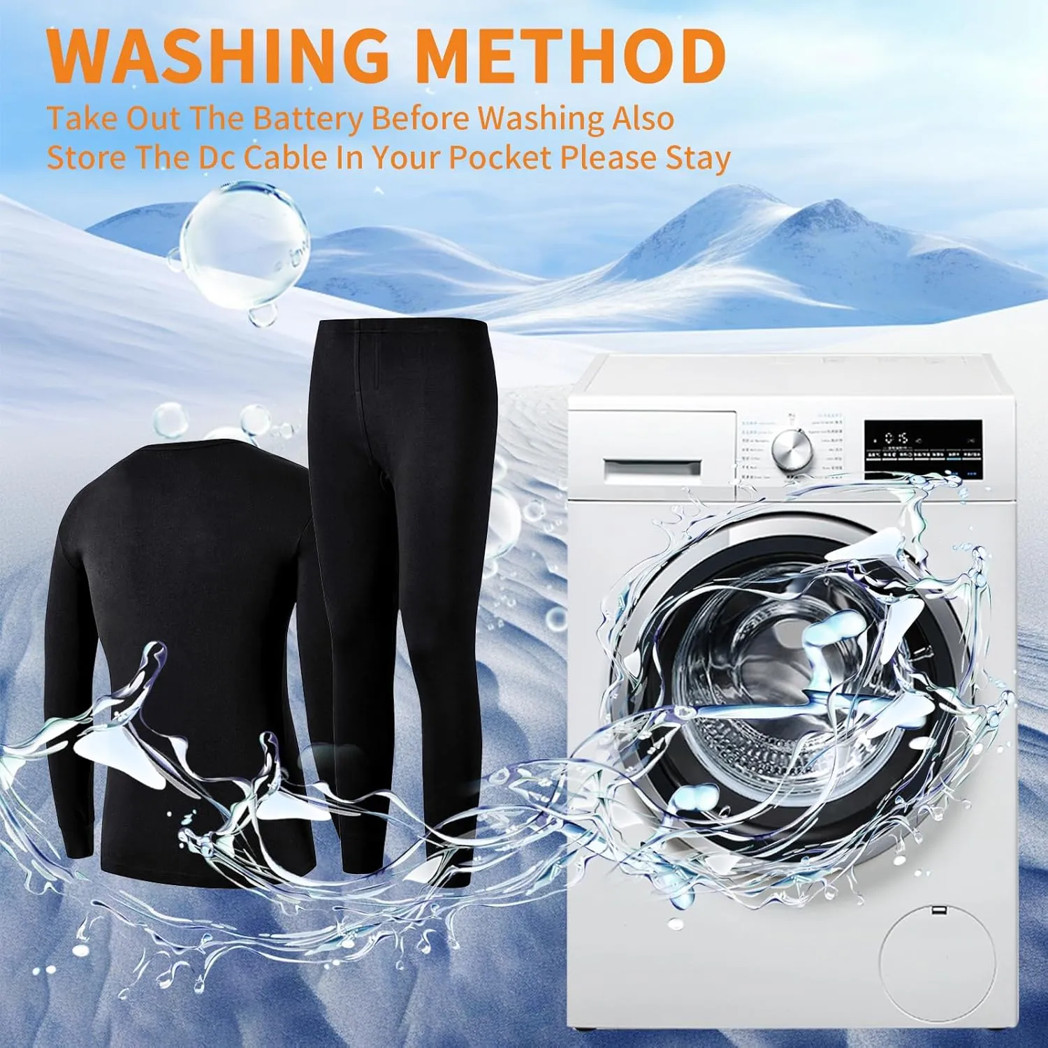 Heated Thermals Underwear Set for Men Women 28 App Control Electric Tops and Pants for Hunting, Dog-Walking, Shoveling
