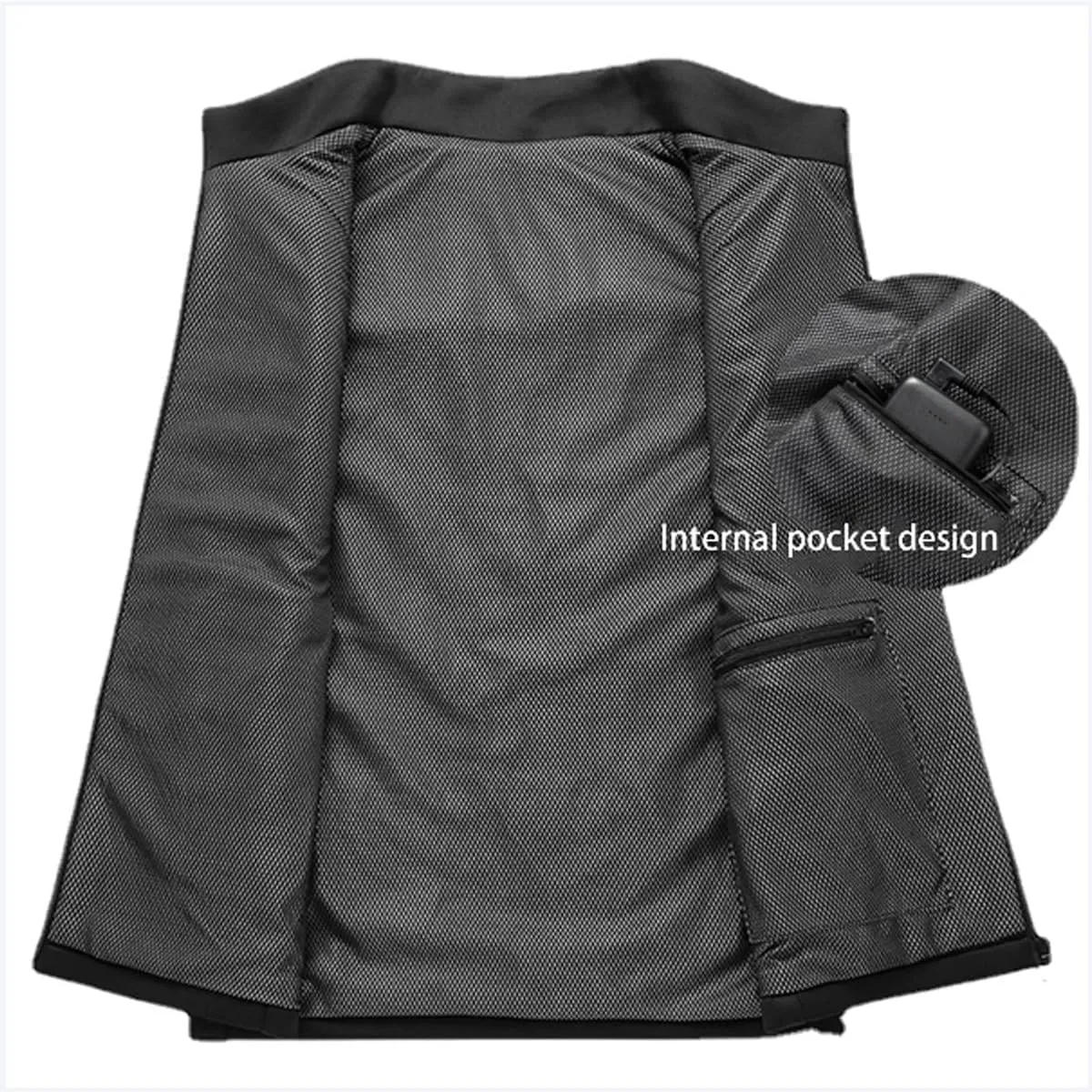 Heated Vest 9 Zones Dual Control Carbon Fiber USB Charging Smart Heating Thermal Vest for Hunting, Skiing