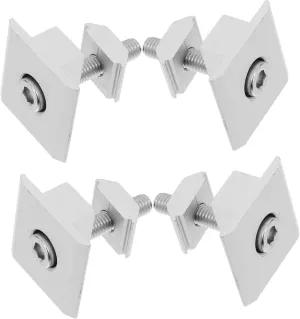 HEMOTON 4pcs Solar Panel Mid Clamps with Socket Bolts Slider Nut for Secure Mounting Durable Aluminum Alloy Weatherproof Design for Solar Panel Brackets Rv Photovoltaic Systems