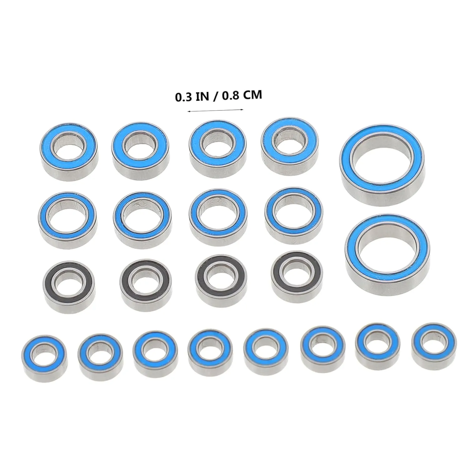 Hemoton 4sets Precision Bearing Kit for Remote-Control Racing Cars Compatible Trxm Crawler Wheel Hub Axle Bearings for Enhanced Performance and Smoother Driving