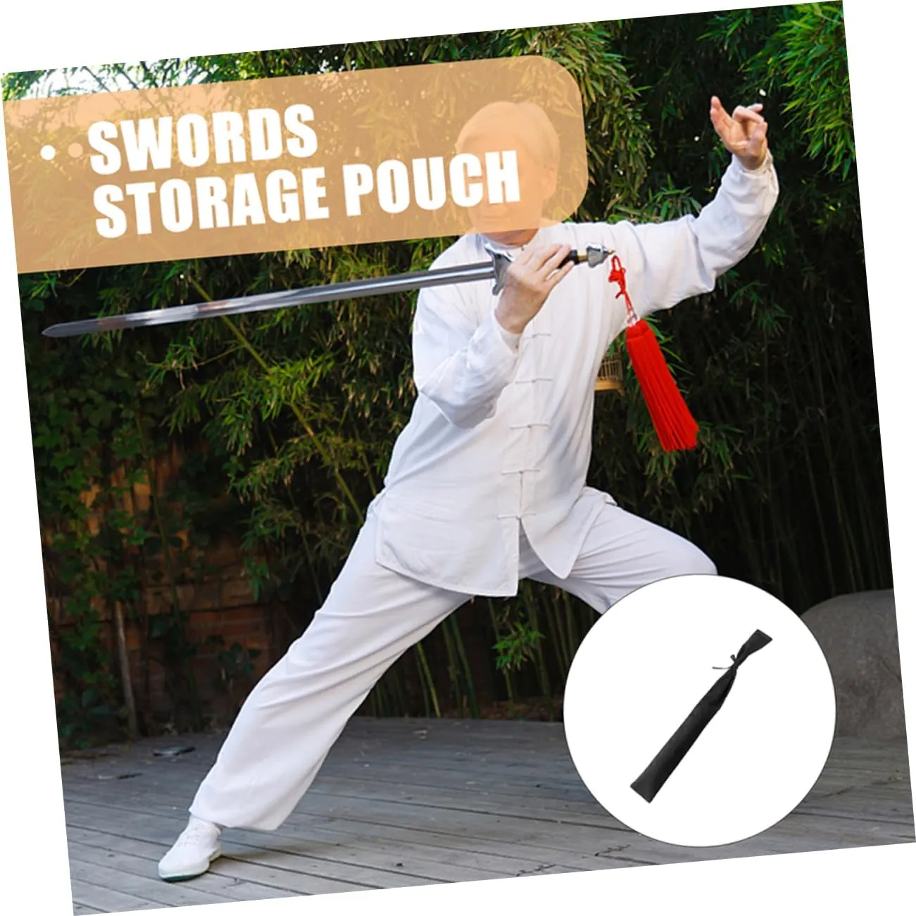 Hemoton Japanese Sword Carrying Case Thick Protective Bag for Chinese and Japanese Swords Compact Design for for