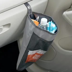 High Road TrimTrash Hanging Car Garbage Bag - Leakproof and Compact with Magnetic Closure and Storage Pocket