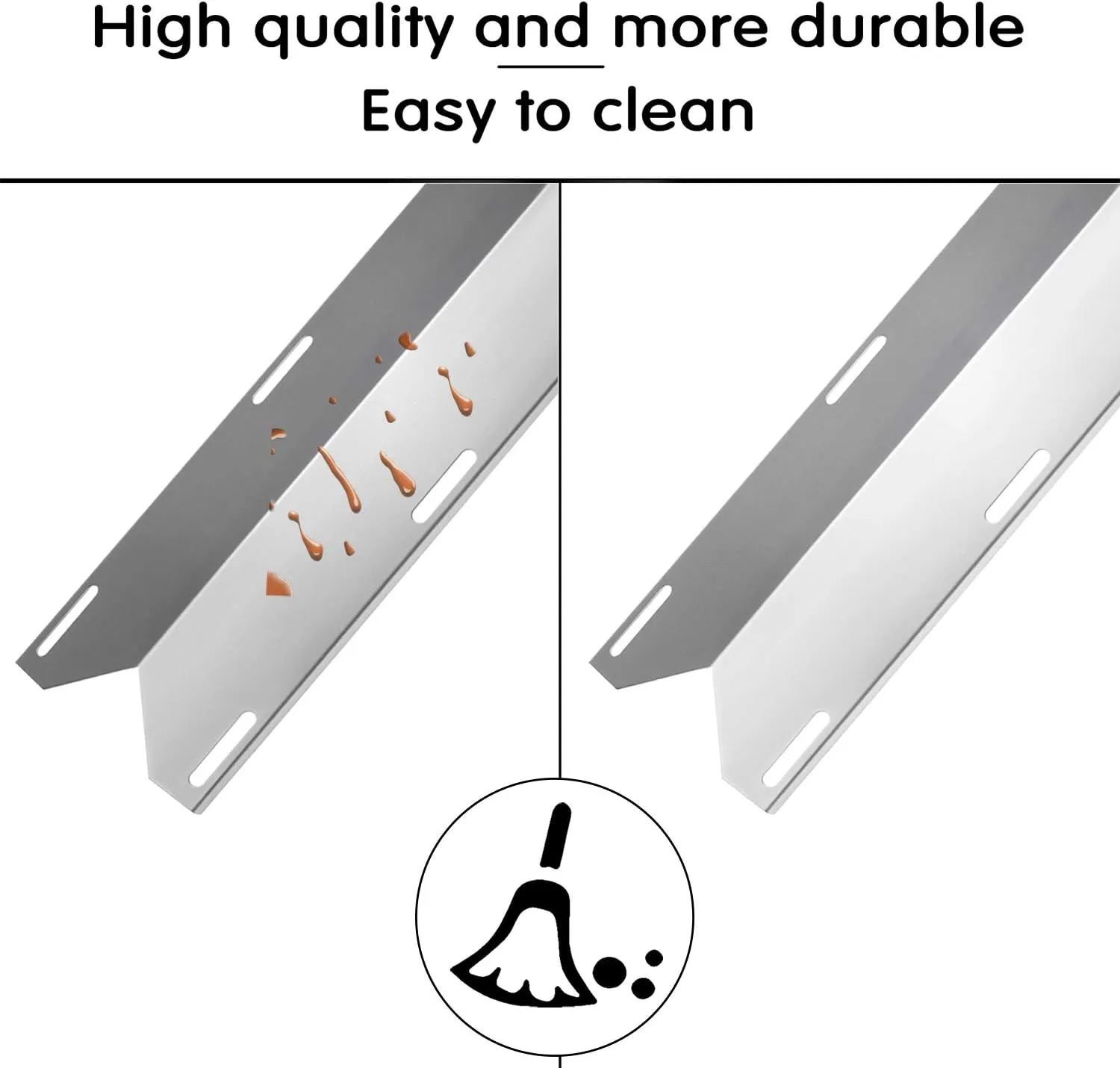 Hisencn Replacement for Charmglow 720-0230, 720-0036-HD-05 Gas Grill, Nexgrill 720-0016, 720-0036, Stainless Steel Grill Burner Tube, Heat Plates, Tent Shield for Charmglow Grill Replacement Parts