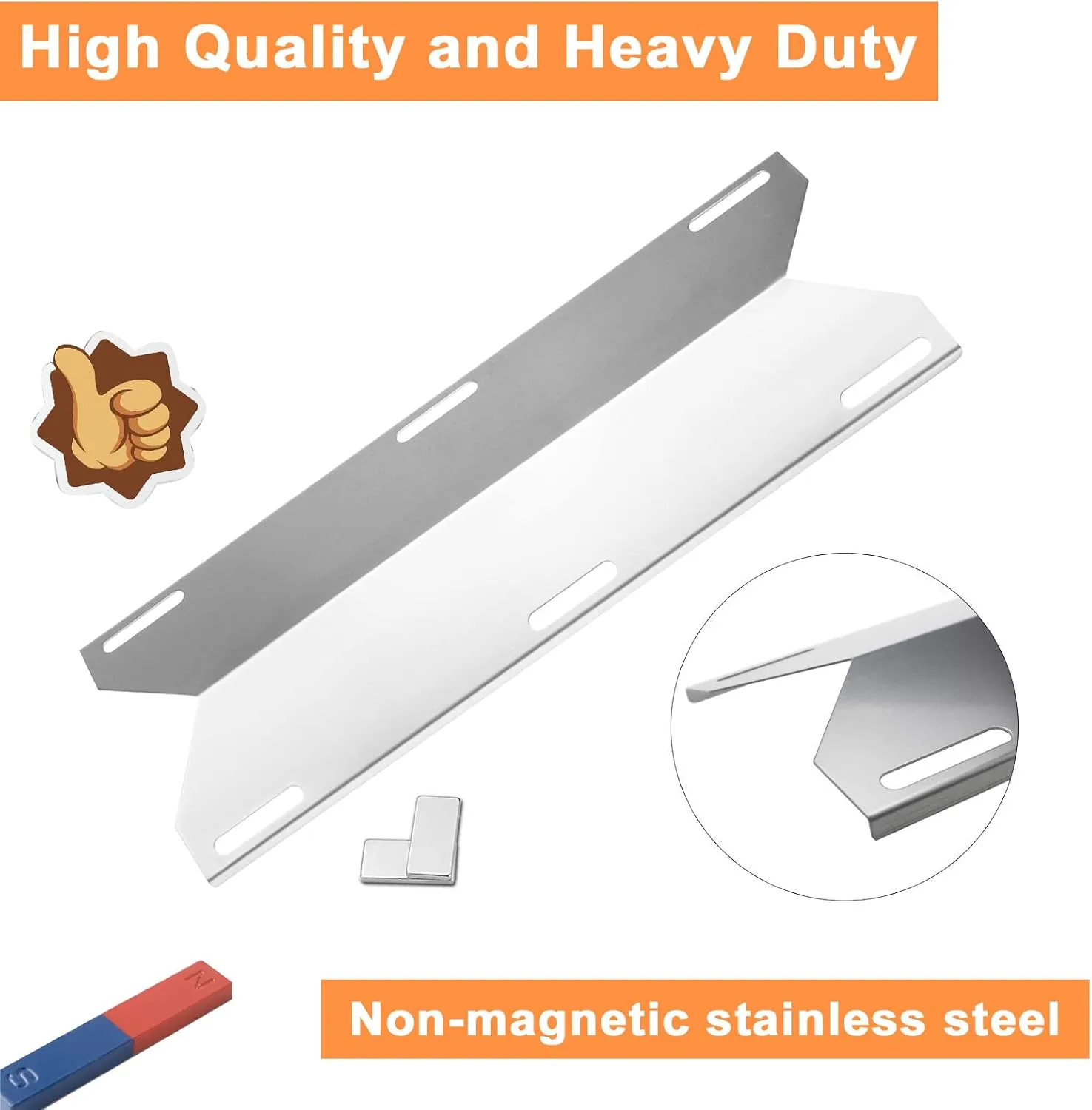 Hisencn Replacement for Charmglow 720-0230, 720-0036-HD-05 Gas Grill, Nexgrill 720-0016, 720-0036, Stainless Steel Grill Burner Tube, Heat Plates, Tent Shield for Charmglow Grill Replacement Parts