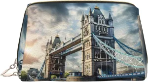 Historic Old Tower Bridge London Travel-Ready Toiletry Bag, Compact Makeup Organizer For Women