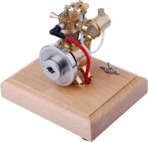 Hit and Miss Model Engine Kit for Adults, 1.6cc Mini SAM Engine Model, Vertical 4-Stroke Gasoline Internal Combustion Engine with Flyball Governor