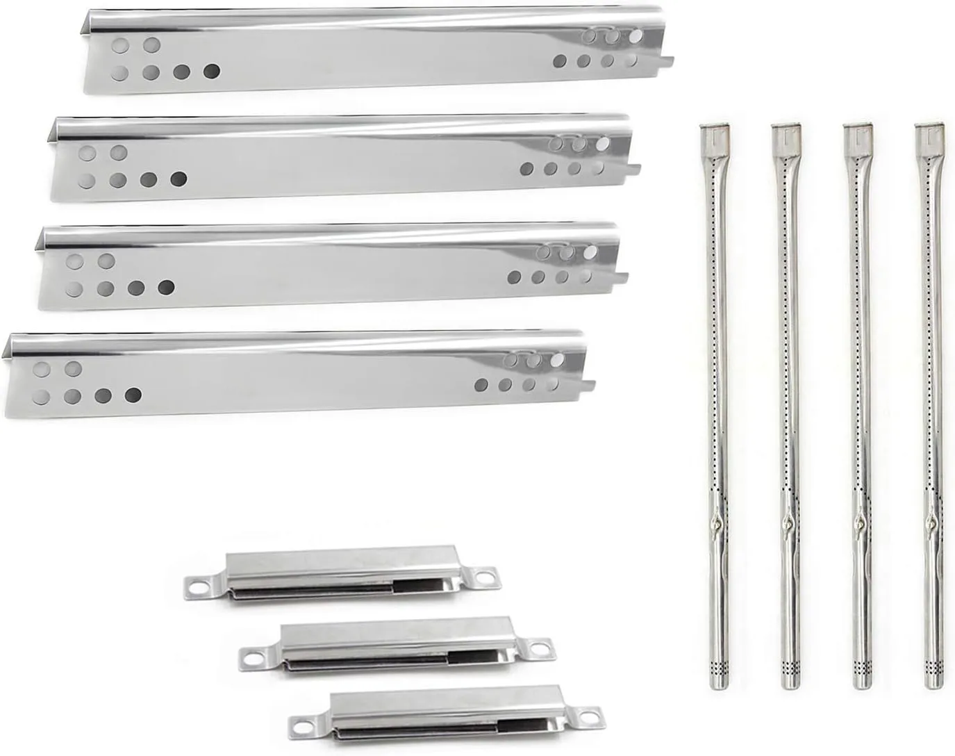 Hongso Replacement Parts for Charbroil 4 Burner Grill 463446015, 466446015, 463446016, 463446017, 463447018 Models, Propane Burners,Heat Plates and Adjustable Crossover Tubes