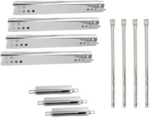 Hongso Replacement Parts for Charbroil 4 Burner Grill 463446015, 466446015, 463446016, 463446017, 463447018 Models, Propane Burners,Heat Plates and Adjustable Crossover Tubes