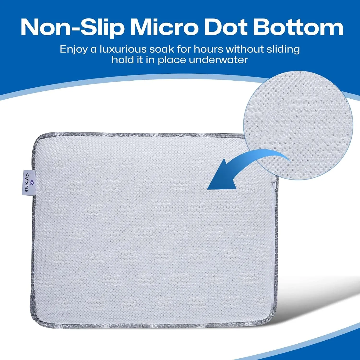 Hot Tub Booster Seat Cushion Pillow for Indoor or Outdoor Use, 16 x 12 x 4.3 Inche Weighted Spa Pillow with Washable 4D Mesh Cover & Non-Slip Micro Dot Bottom, Hot Tub Accessories for Adults,Quick Dry