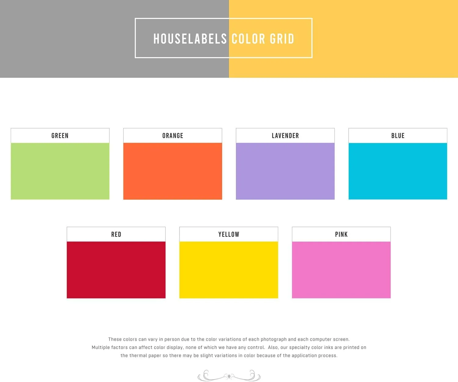HOUSELABELS 2.25" x 1.25" Orange Address Labels on 1" Core Compatible with Zebra and Rollo Printers, 4 Rolls / 1,000 Labels per Roll