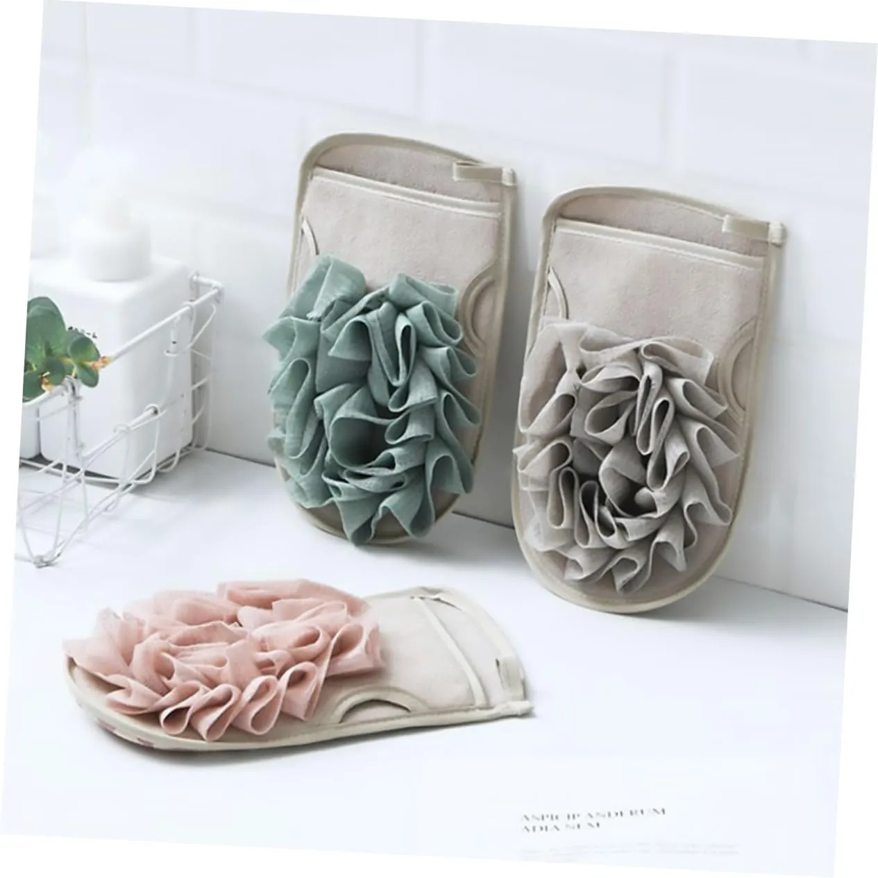 Housoutil 9pcs Bath Exfoliating Gloves Dual-sided Shower Mitts for Body Scrubbing Skin and Deep Cleansing for Arms Legs and