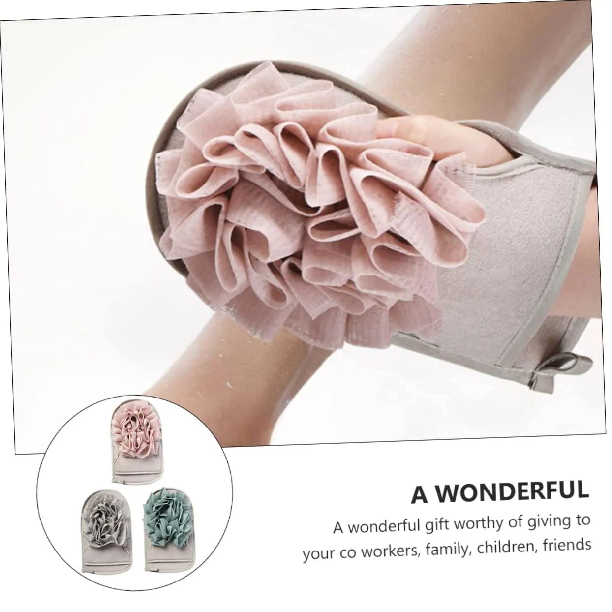 Housoutil 9pcs Bath Exfoliating Gloves Dual-sided Shower Mitts for Body Scrubbing Skin and Deep Cleansing for Arms Legs and