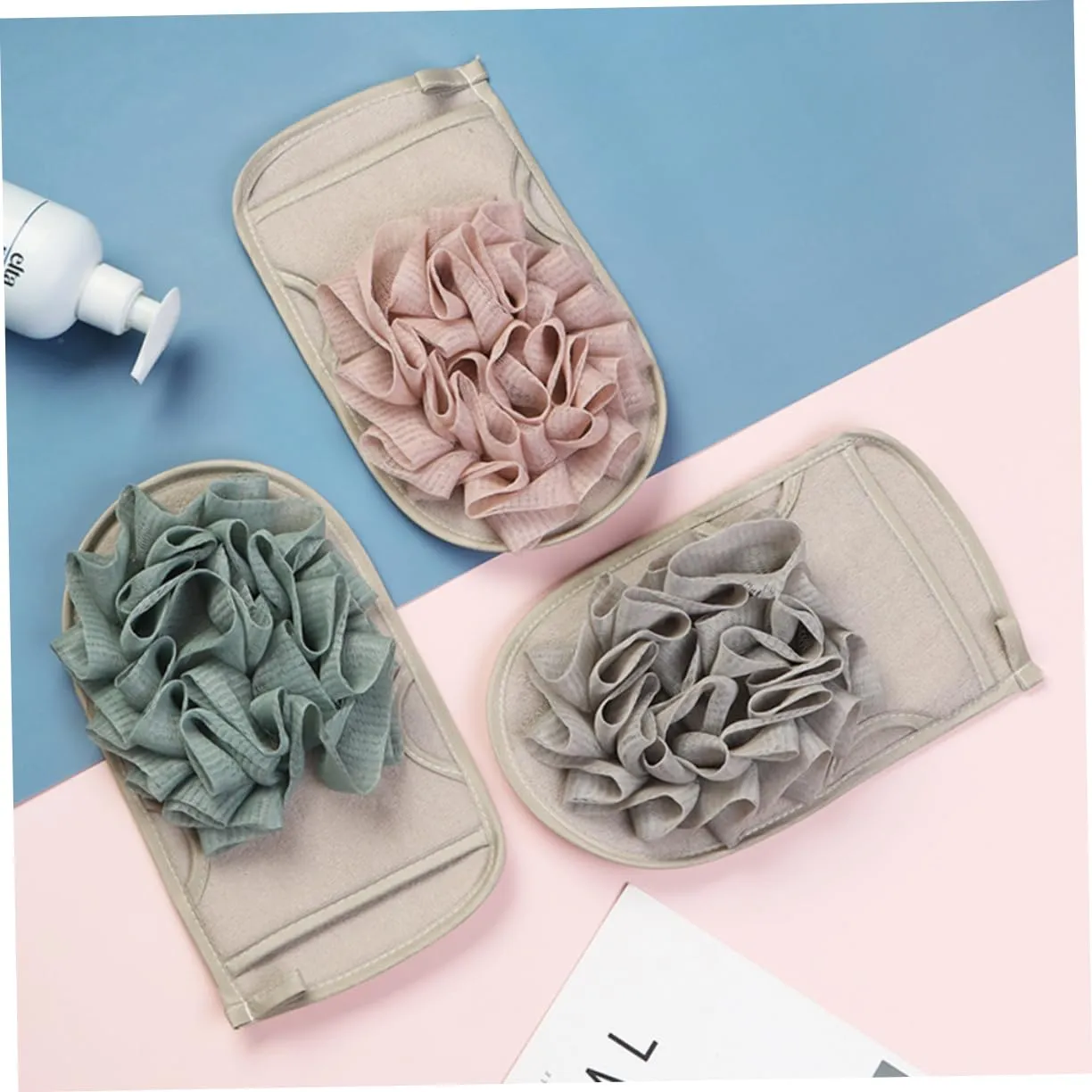 Housoutil 9pcs Bath Exfoliating Gloves Dual-sided Shower Mitts for Body Scrubbing Skin and Deep Cleansing for Arms Legs and