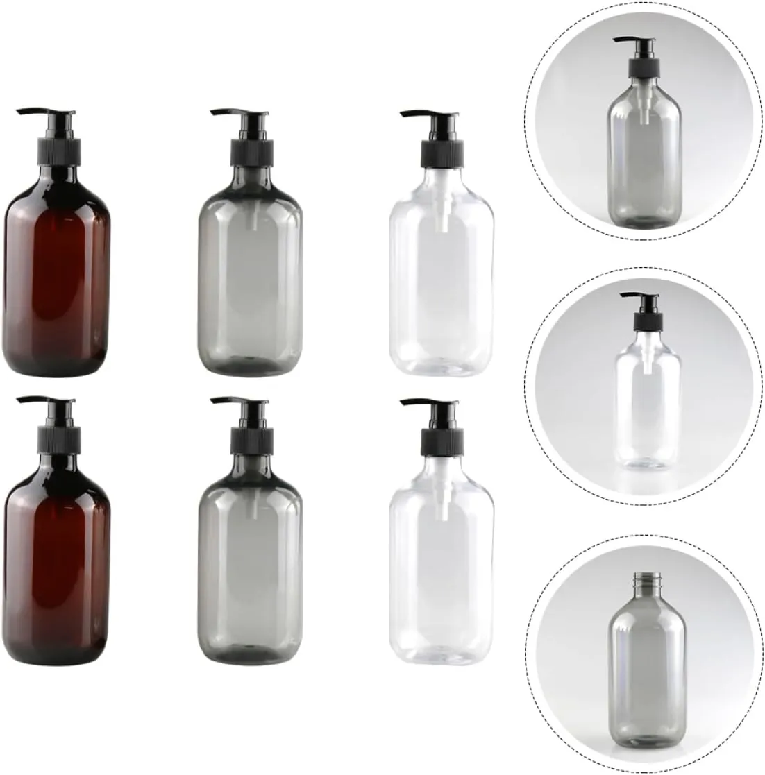Housoutil Leakproof 6Pcs Travel Containers CompactPP Bottles for Cosmetics Toiletries