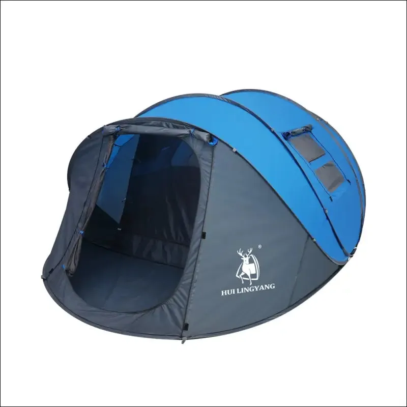 Hui lingyang throw pop up tent 4-6 person outdoor automatic tents double layers large family tent