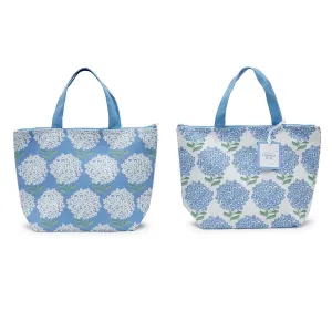 HYDRANGEA LUNCH TOTE-BLUE