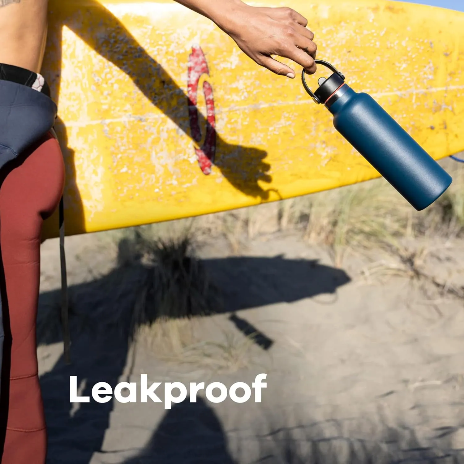 Hydro Flask 24 Oz Stainless Steel Standard Mouth Water Bottle with Flex Straw Cap and Double-Wall Vacuum Insulation