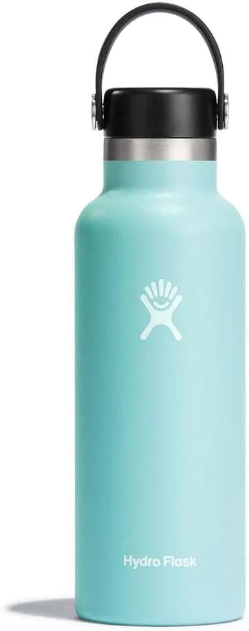 Hydro Flask Stainless Steel Standard Mouth Water Bottle with Flex Cap and Double-Wall Vacuum Insulation