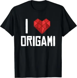 I love Origami Paper Crane Folding Owl Master Origami T-Shirt