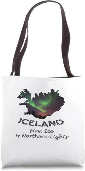 Iceland - Fire Ice & Northern Lights Tote Bag