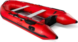 Inflatable Dinghy Boat 7 Person, EXOCET, PVC Composite, Aluminum Floor and Aluminum Transom, V-Shaped Hull, 4 Air Chambers, Quick Inflation, Inflatable Boat for Adults