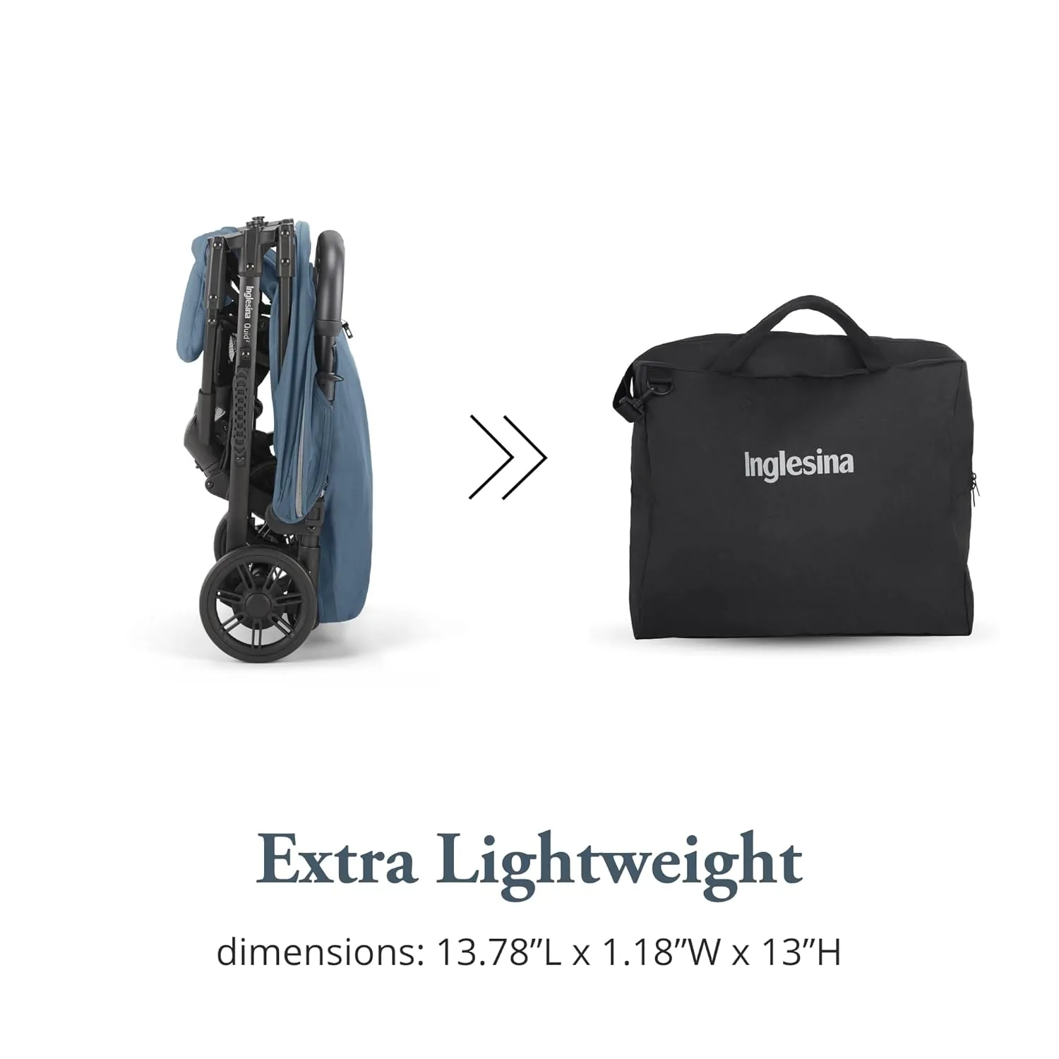 Inglesina Quid Stroller Carry Bag - Compatible with Bugaboo Butterfly, Stokke Yoyo, Joolz Aer , Ergobaby Metro , Removable Strap for Easy Transport – Durable, BPA-Free, Convenient Storage & Protection