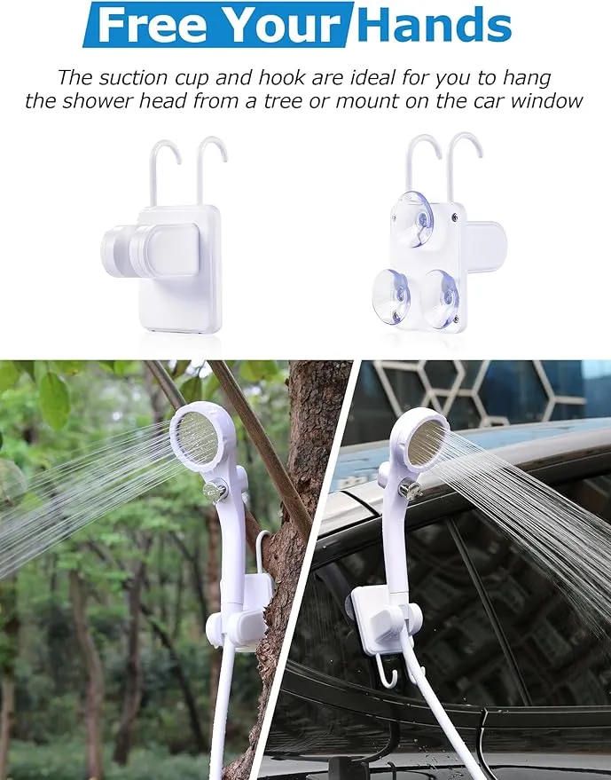 innhom 6000mAh Portable Shower Camping Shower Outdoor Camp Shower Pump, 2 Mode Electric Rechargeable Portable Camping Shower