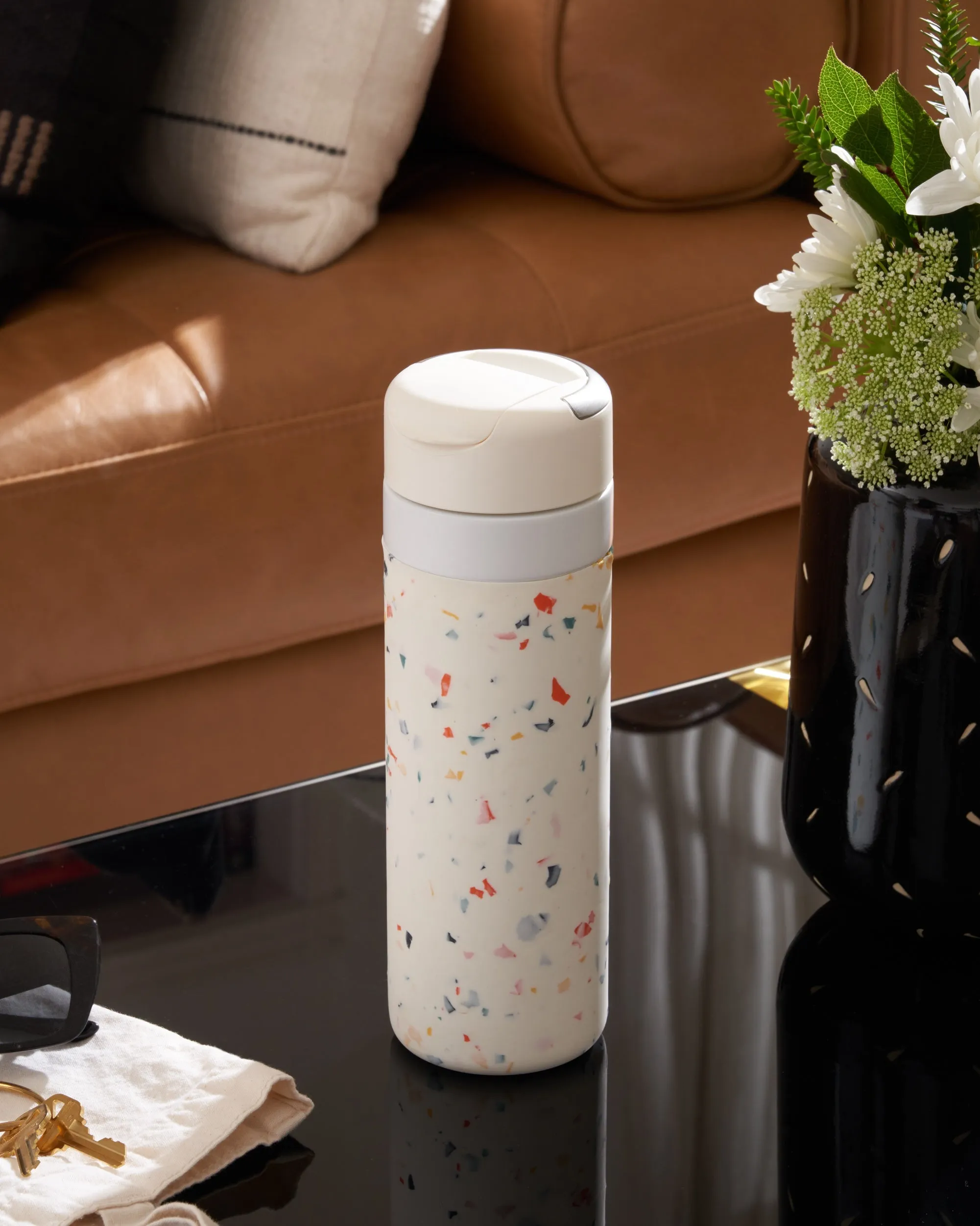 Insulated Bottle Drink Through Lid